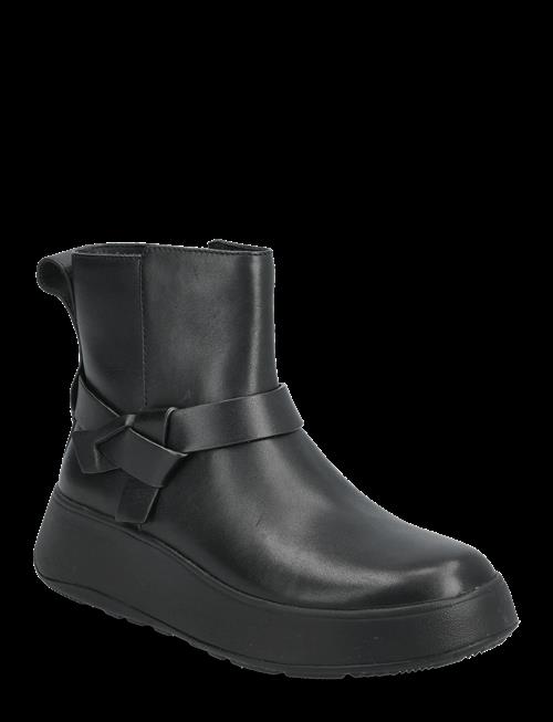 FitFlop | F-Mode Folded-Knot Leather Flatform Chelsea Boots | 39