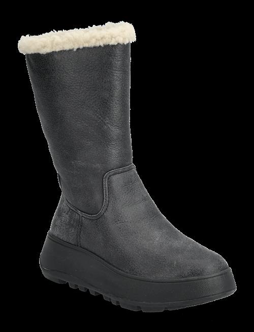 FitFlop | F-Mode Double-Faced Shearling Flatform Calf Boots | 41