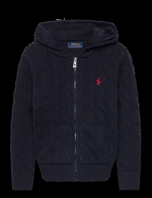 Ralph Lauren Kids | Cable Cotton Hooded Full-Zip Sweater | 102-108