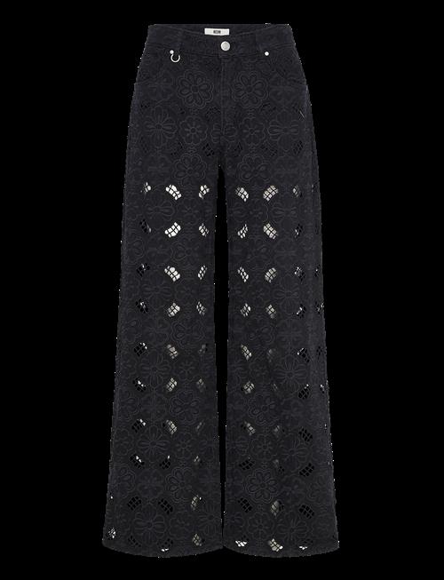 NEUW | Eva Wide Fiore Embroideryblue Black | 30 x 32