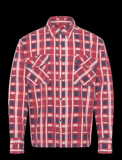NEUW | Printed Check Utility Shirtcarmine | L