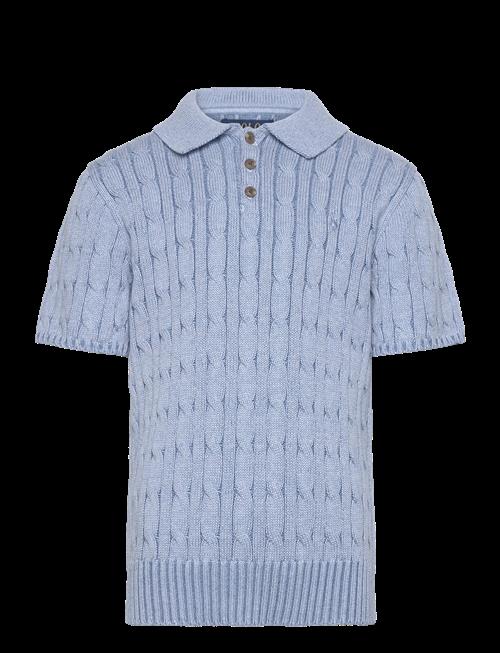 Ralph Lauren Kids | Cable-Knit Cotton Polo-Collar Sweater | 138-149