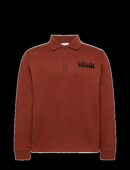 Calvin Klein Jeans | Ls Sueded Heavy Jersey Polo | L