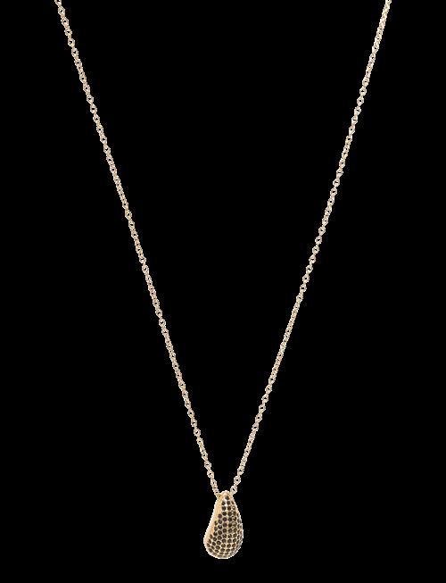 Bud To Rose | Drop Crystal Necklace Black/Silver | ONE SIZE