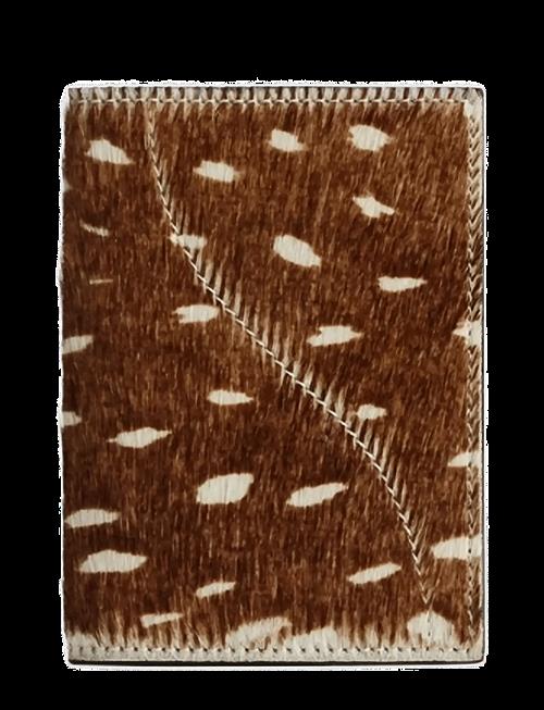 ATP Atelier | Jelsi Cannella Printed Cerbiatto Pony/Vacchetta Passport Holder | ONE SIZE