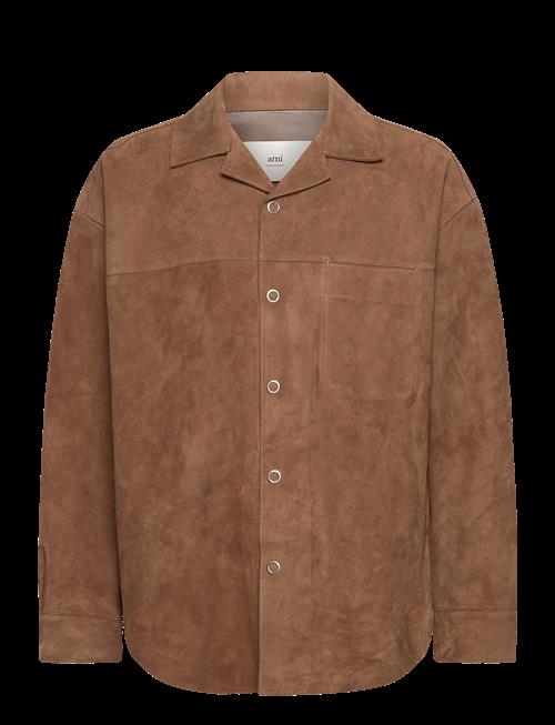 AMI | Leather Overshirt | S