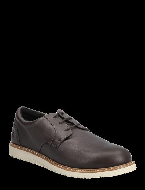 Hush Puppies | Men's Jenson Oxford  - Dark Brown Leather | 44