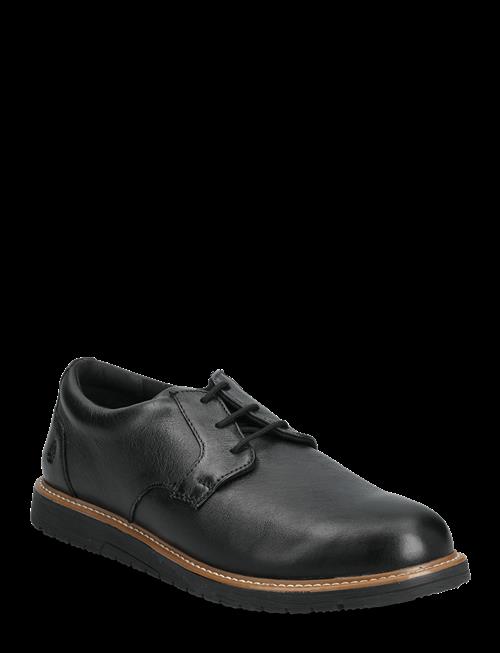 Hush Puppies | Men's Jenson Oxford  - Bold Black Leather | 44