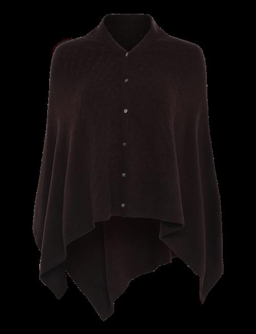 Rosemunde | Rwlaica Cashmere Pointelle Poncho | ONE SIZE