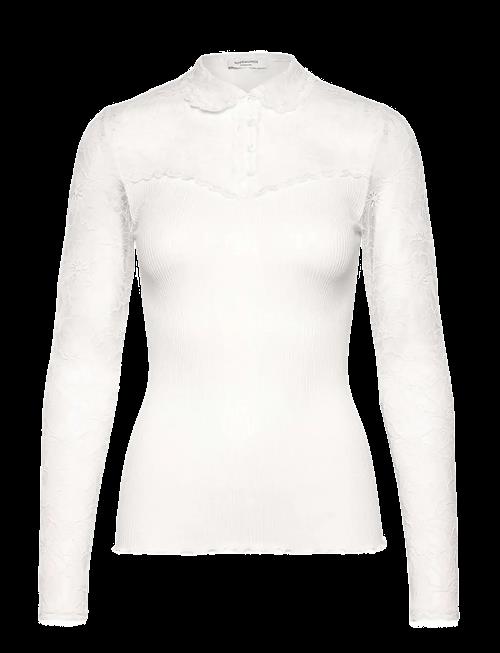 Rosemunde | Rwbeatha Silk Ls Lace Polo T-Shirt | L