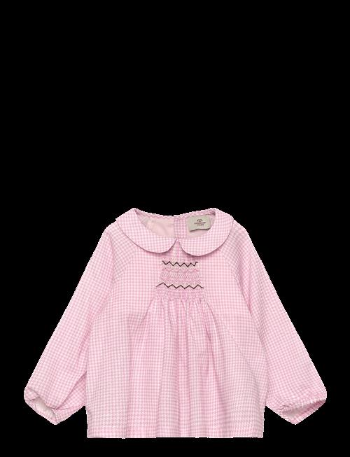 Copenhagen Colors | Houndstooth Blouse W. Handmade Emb. Smock | 110