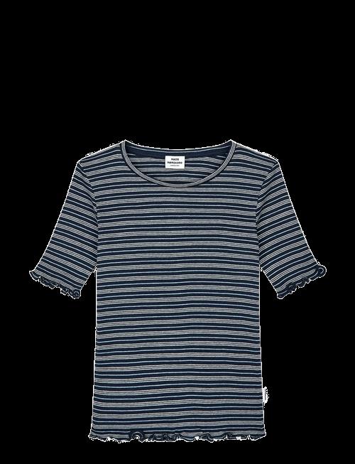 Mads Nørgaard | 2X2 Cotton Stripe Stripe Tuviana Tee | 128