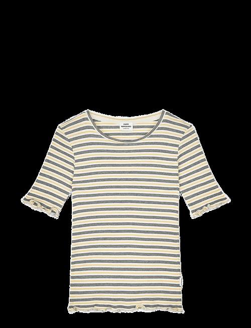 Mads Nørgaard | 2X2 Cotton Stripe Stripe Tuviana Tee | 116