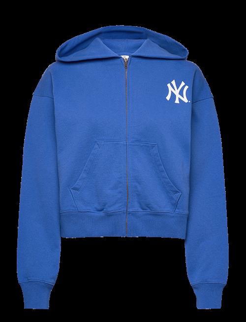 Sporty & Rich | Yankees Serif Cropped Zip Hoodie | XS