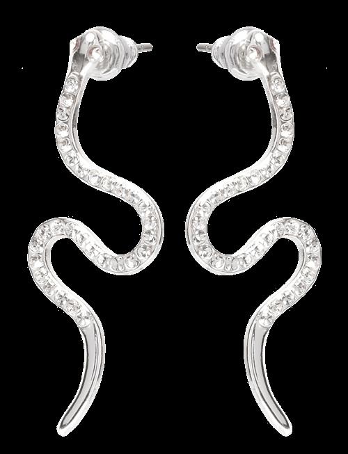 Pilgrim | Dagny Crystal Earrings Silver-Plated | ONE SIZE
