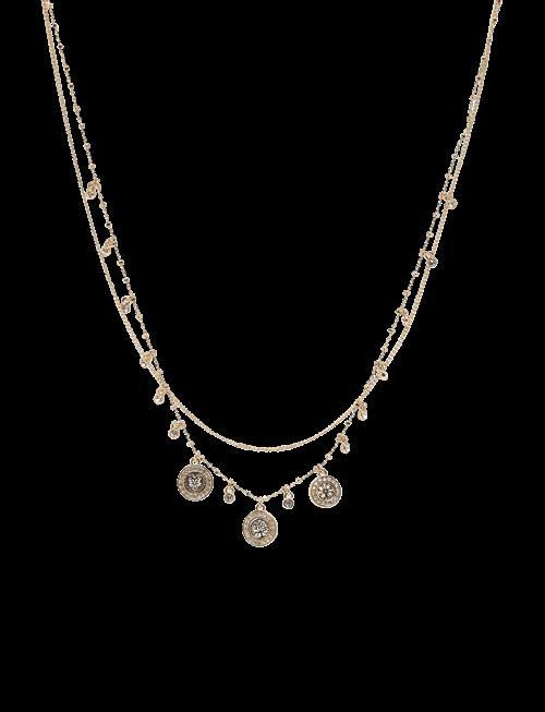Pilgrim | Veronica Coins & Crystal Necklace Gold-Plated | ONE SIZE