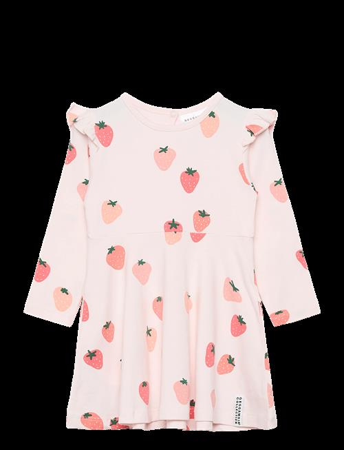 Geggamoja | Bamboo Flared Dress Strawberry | 86/92