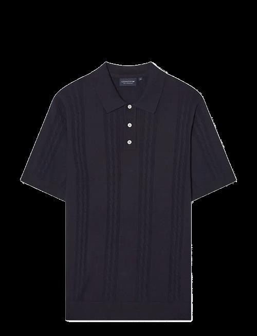 Lexington Clothing | Short Sleeve Cable Knitted Polo Sweater | M