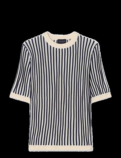 Lexington Clothing | Multi Striped Short Sleeve Knitted Sweater | M