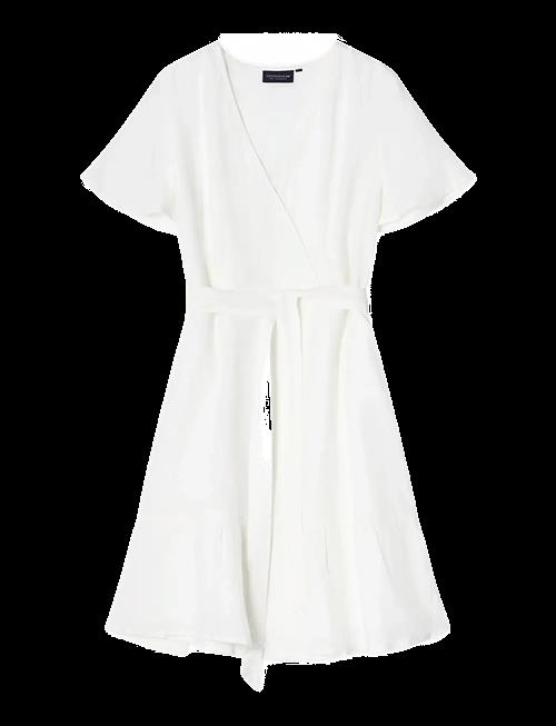 Lexington Clothing | Belted Linen V-Neck Dress | S