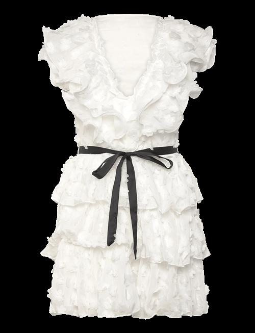 Bubbleroom | V-Neck Frill Floral Dress | 38