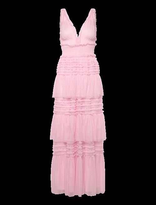 Bubbleroom | Frill Dotted Tulle Gown | 38