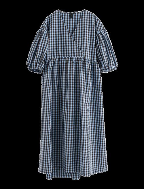 Lindex | Midi Dress In Seersucker | XS