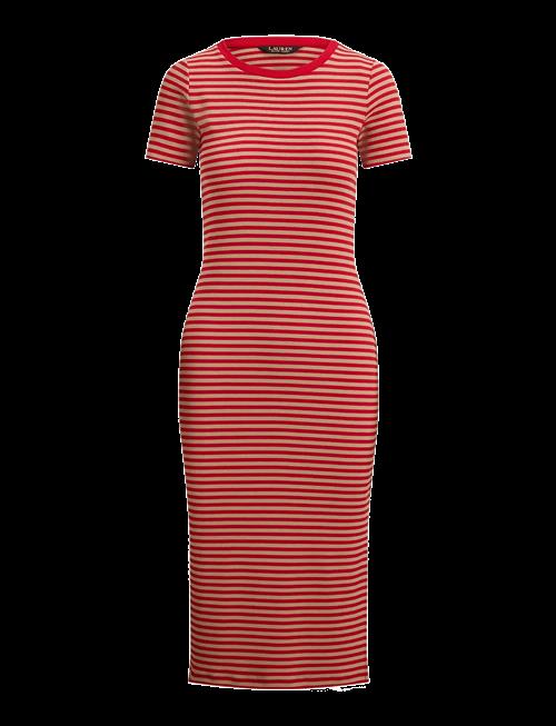 Lauren Ralph Lauren | Striped Cotton-Blend Ribbed Tee Dress | XL