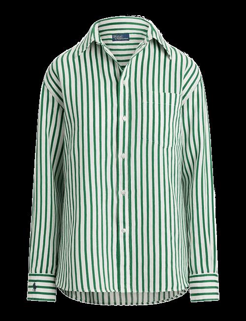 Polo Ralph Lauren | Oversize Fit Striped Linen-Cotton Shirt | M