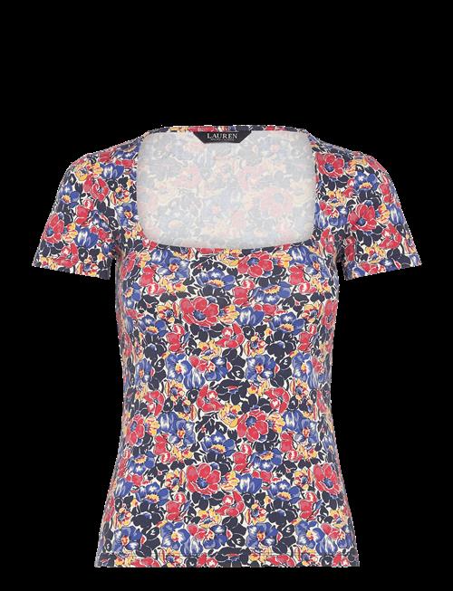 Lauren Ralph Lauren | Floral Cotton Jersey Square-Neck Top | S