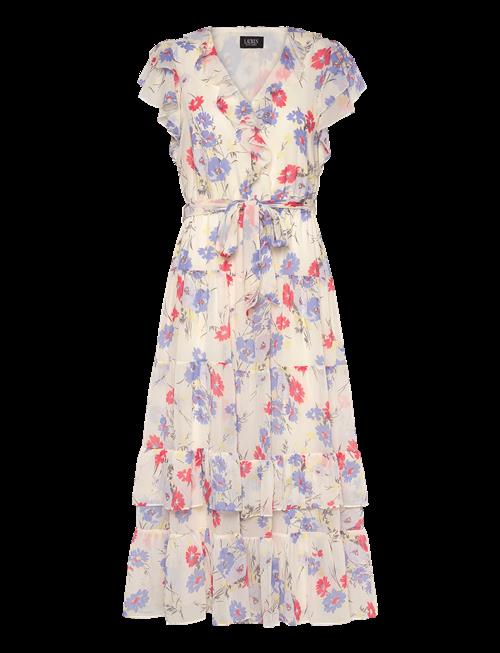 Lauren Ralph Lauren | Floral Belted Georgette Tiered Dress | 32