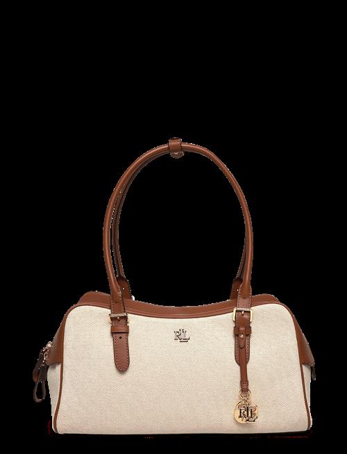 Lauren Ralph Lauren | Canvas & Leather Large Marcy Zip Satchel | ONE SIZE
