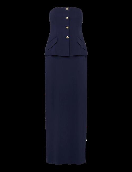 Lauren Ralph Lauren | Button-Trim Stretch Cady Strapless Gown | 38
