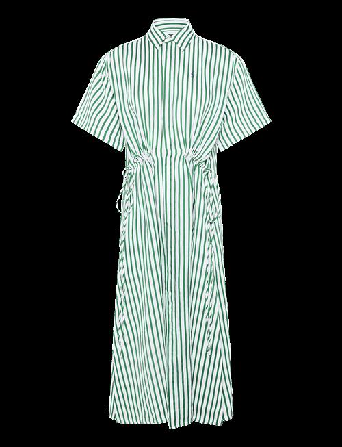 Polo Ralph Lauren | Striped Linen-Cotton Drawcord Shirtdress | 34