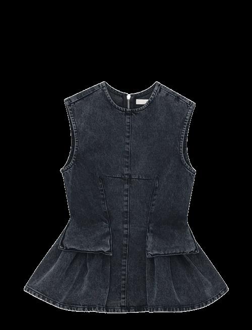 REMAIN Birger Christensen | Peplum Denim Top | 32