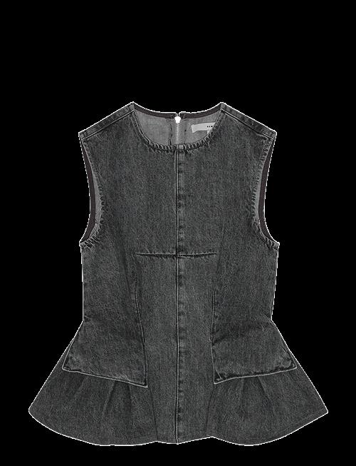 REMAIN Birger Christensen | Peplum Denim Top | 38