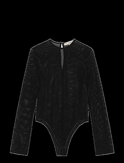 REMAIN Birger Christensen | Velvet Mesh Bodysuit | 34