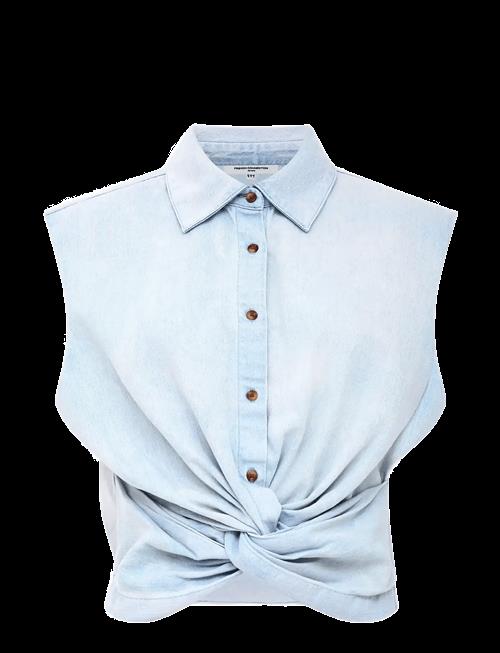 French Connection | Chess Twist Cropped Denm Shirt | XS