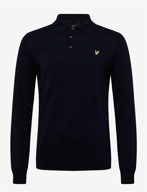 Lyle & Scott | Cotton Merino Long Sleeve Knitted Polo | M