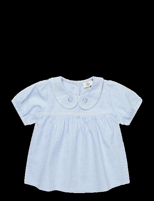 Copenhagen Colors | Seersucker Blouse W. Collar | 122