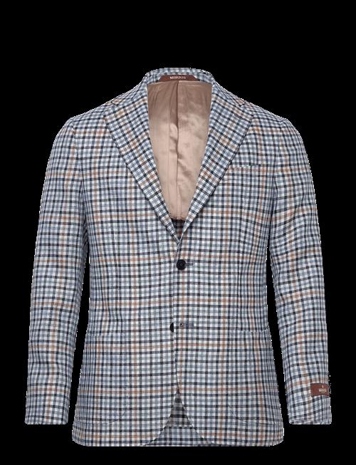 Morris | Linen Blue Check Jacket | 58