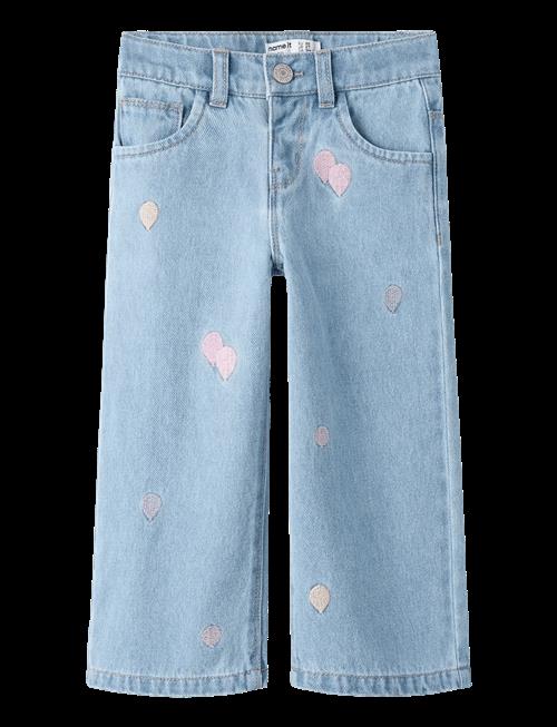 name it | Nmfrose Wide Emb Jeans 4999-Za | 98
