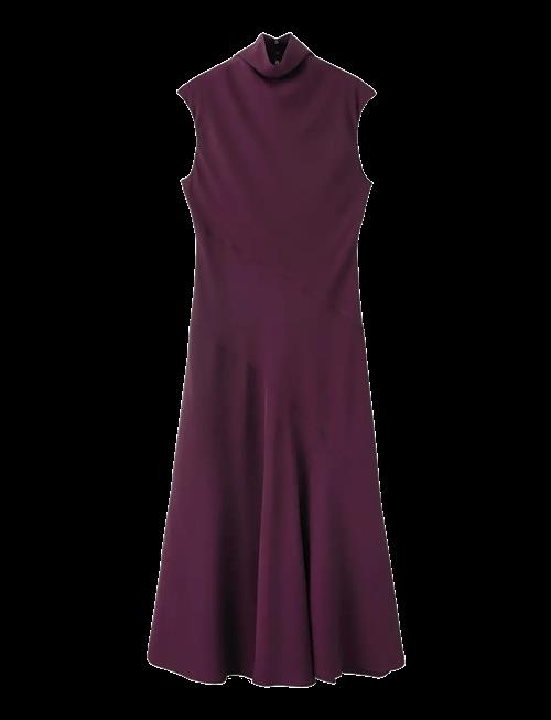 Mango | Long Dress With Draped Neck | M