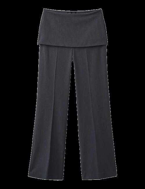 Mango | Straight-Leg Trousers With A Mixed Design | 36