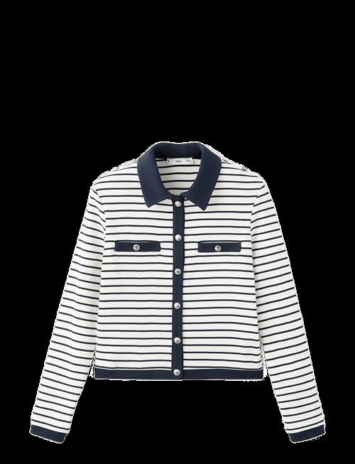 Mango | Striped Cardigan With Jewel Buttons | XS