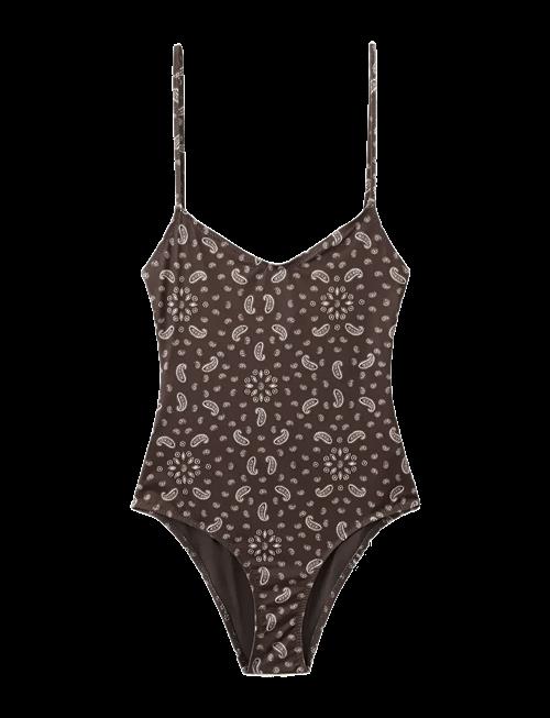 Mango | Paisley Open-Back Swimsuit | S