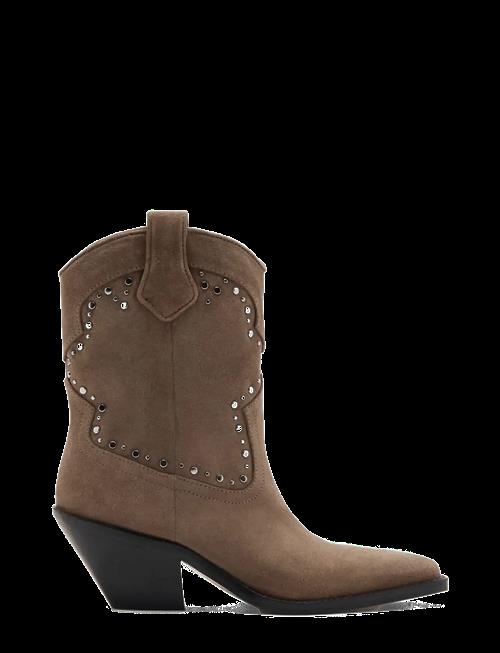 Mango | Studs Suede Ankle Boots | 39