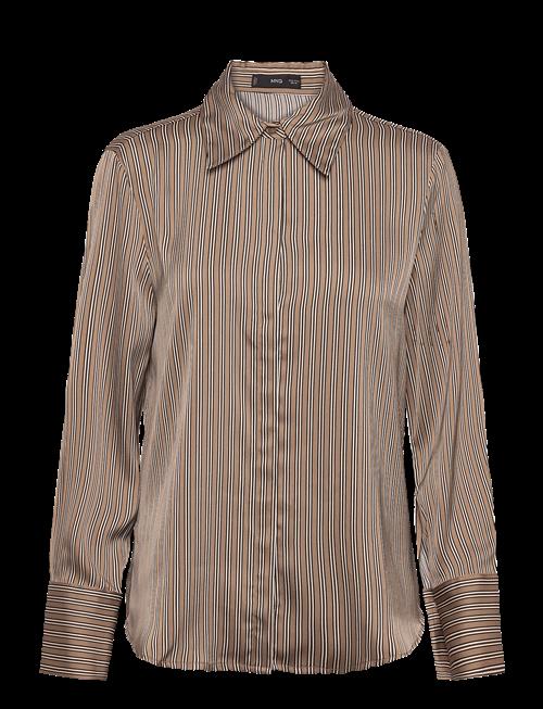 Mango | Satin Striped Shirt | L