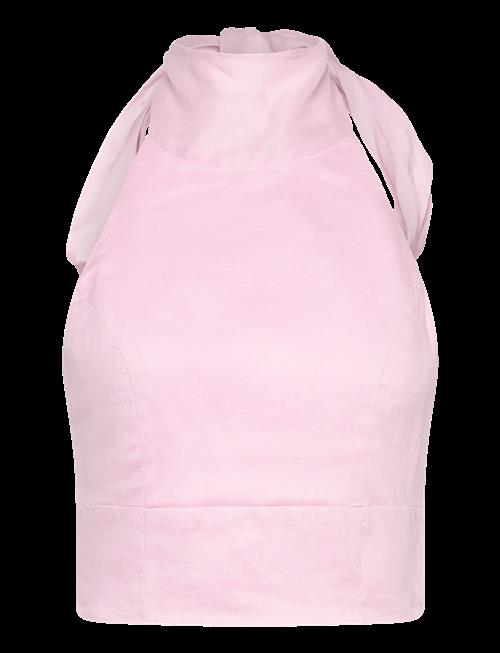 Bardot | Harlow Neck Tie Ramie Top | 36
