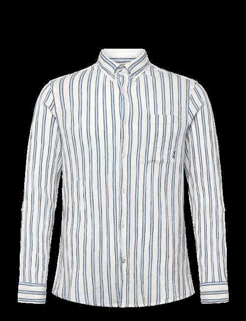 Scotch & Soda | Striped Crinkle Structure Regularfit Shirt | XL